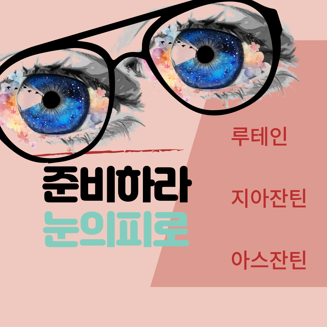 눈 영양제 
루테인 지아잔틴 아스타잔틴