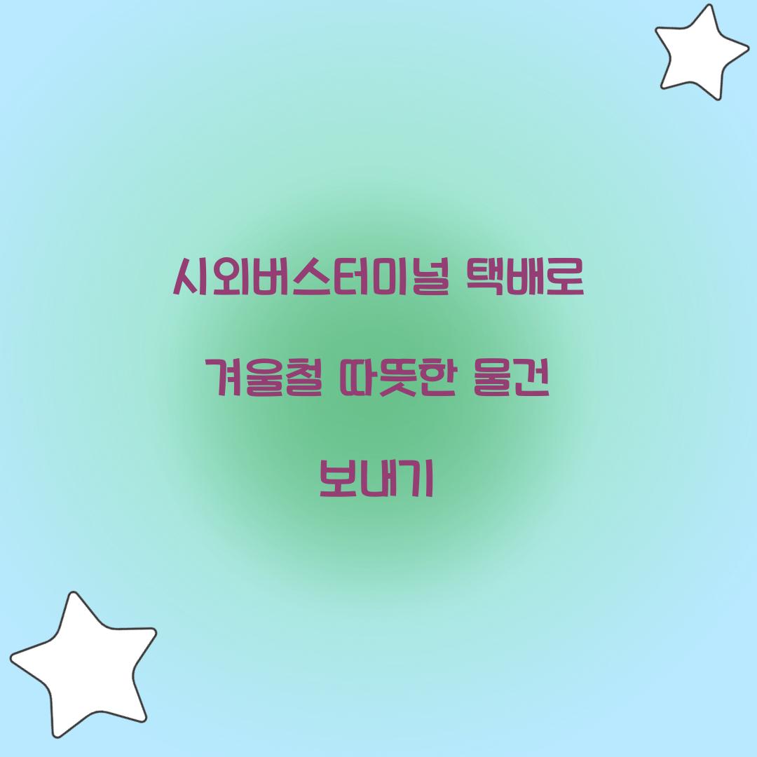 시외버스터미널 택배