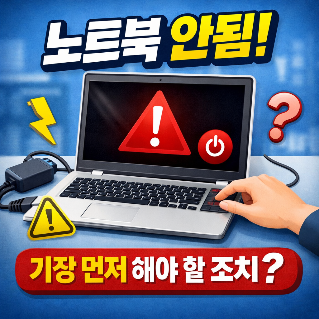 노트북 안됨 가장 먼저 해야 할 조치
