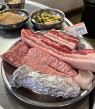 껍데기항정-삼겹살 