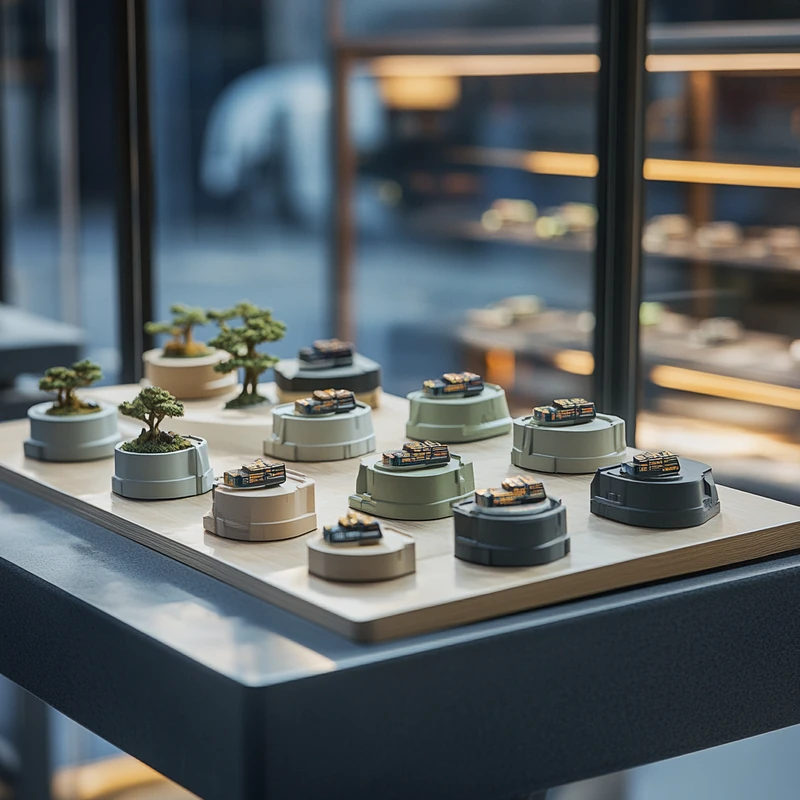 다양한 연금 투자 ETF 전략을 보여주는 현대적 금융 환경, 미래지향적 스타일과 전문적인 조명으로 수익 잠재력을 강조하며, 자신감과 혁신을 불러일으키는 모습