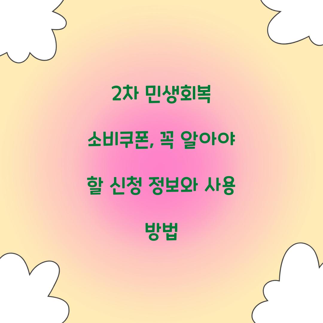 2차 민생회복 소비쿠폰