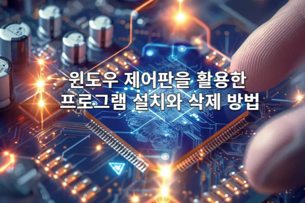 윈도우 제어판을 활용한 프로그램 설치와 삭제 방법