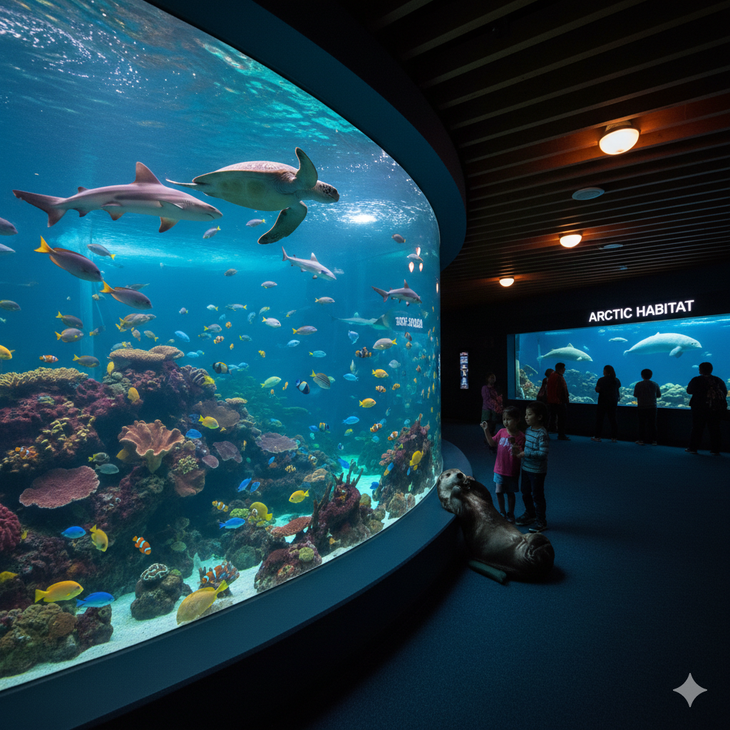 해양 생물을 눈앞에서 볼수있는 벤쿠버 아쿠아리움