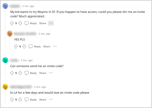 추천 코드를 묻는 레딧 (Reddit)