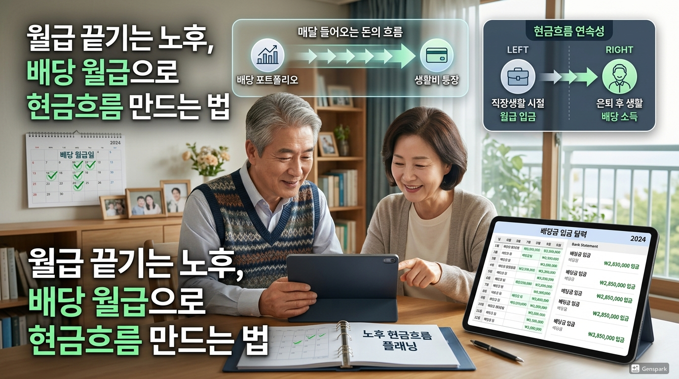 월급 끊기는 노후, &lsquo;배당 월급&rsquo;으로 현금흐름 만드는 법