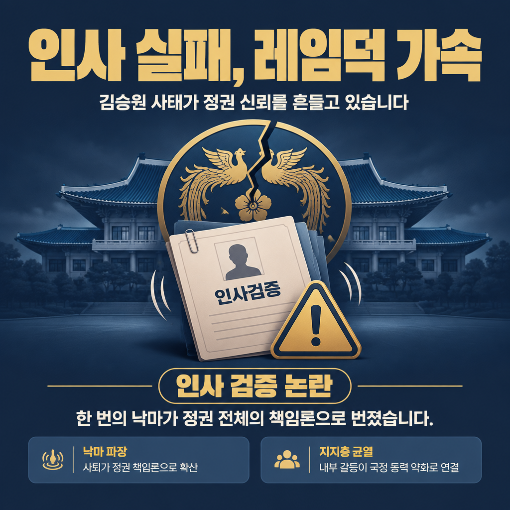 인사 실패, 레임덕 가속