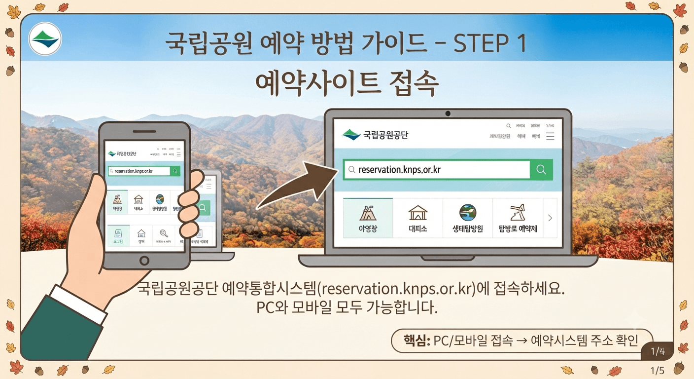 국립공원 예약 방법 총정리