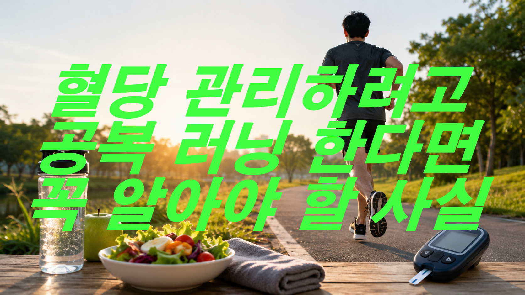 혈당 관리하려고 공복 러닝 한다면 꼭 알아야 할 사실