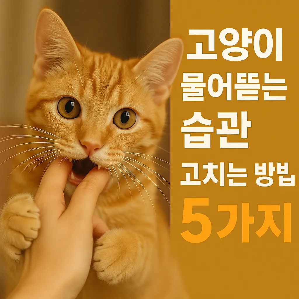 고양이 물어뜯는 습관 고치는 방법 5가지 해결책
