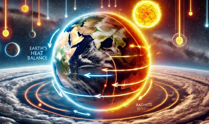 지구의 열평형을 표현한 이미지