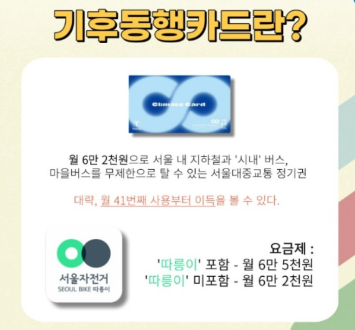 기후동행카드 신청방법 및 발급방법