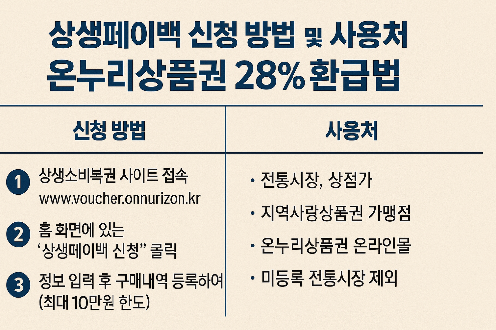상생페이백 온누리상품권 28% 환급 3분 완벽 가이드