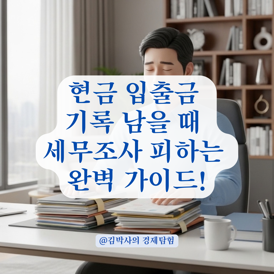 현금 입출금 기록 남을 때 자금 출처 소명 대비하는 방법
