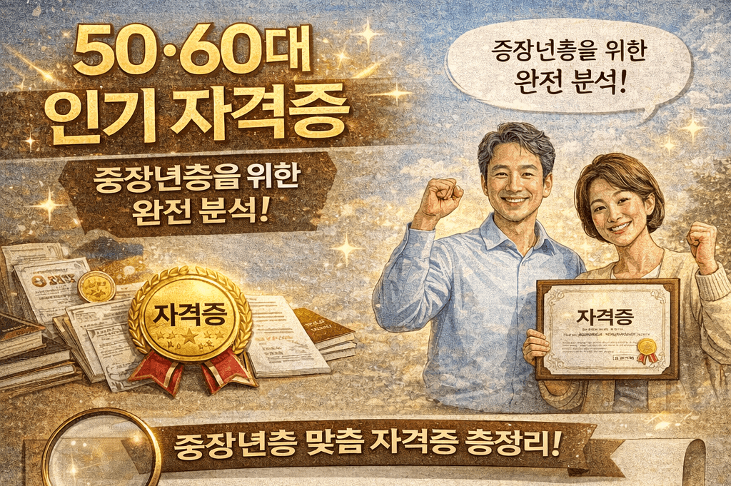 50&middot;60대 인기 자격증: 중장년층 위한 완벽 분석
