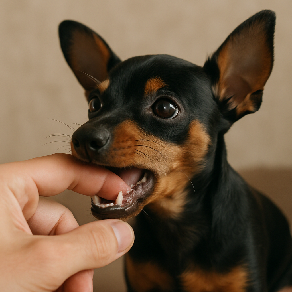 주인 무는 강아지
