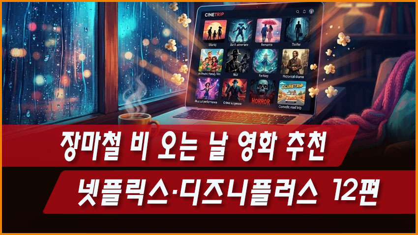 장마철 비 오는 날 영화 추천|넷플릭스·디즈니플러스 12편