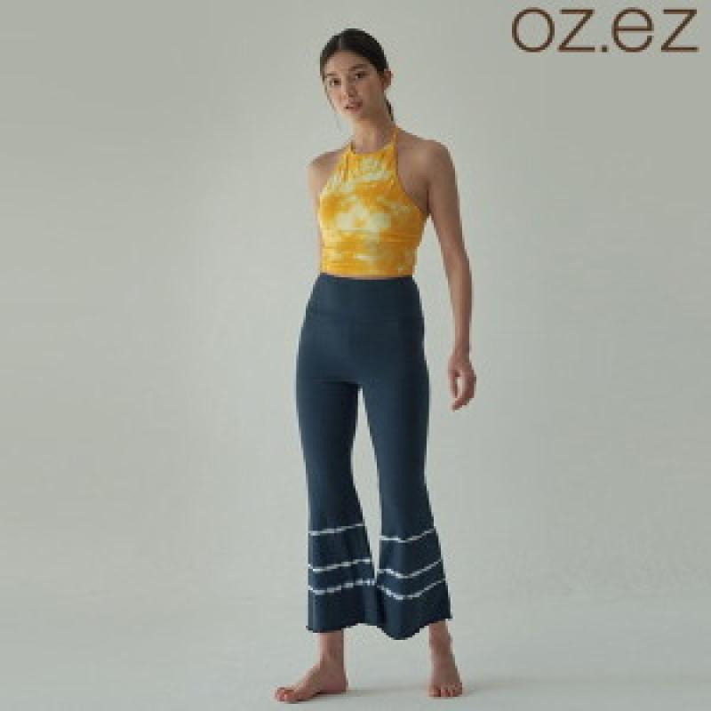 오즈이즈 여성 터콰이즈 타이다이 플레어 팬츠 바지 OZPN2045