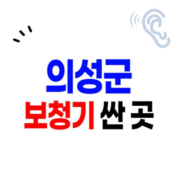 의성군 보청기 가격 싼 곳 잘하는 센터 추천 할인/지원금 수령방법 무료상담 체험