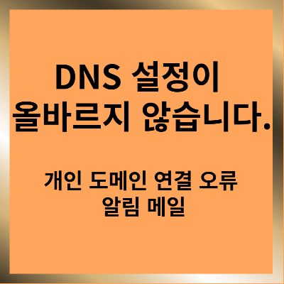 DNS 설정오류 이미지