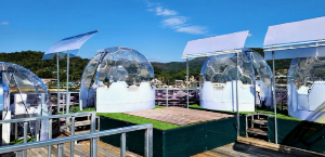 투명 돔 캠핑장