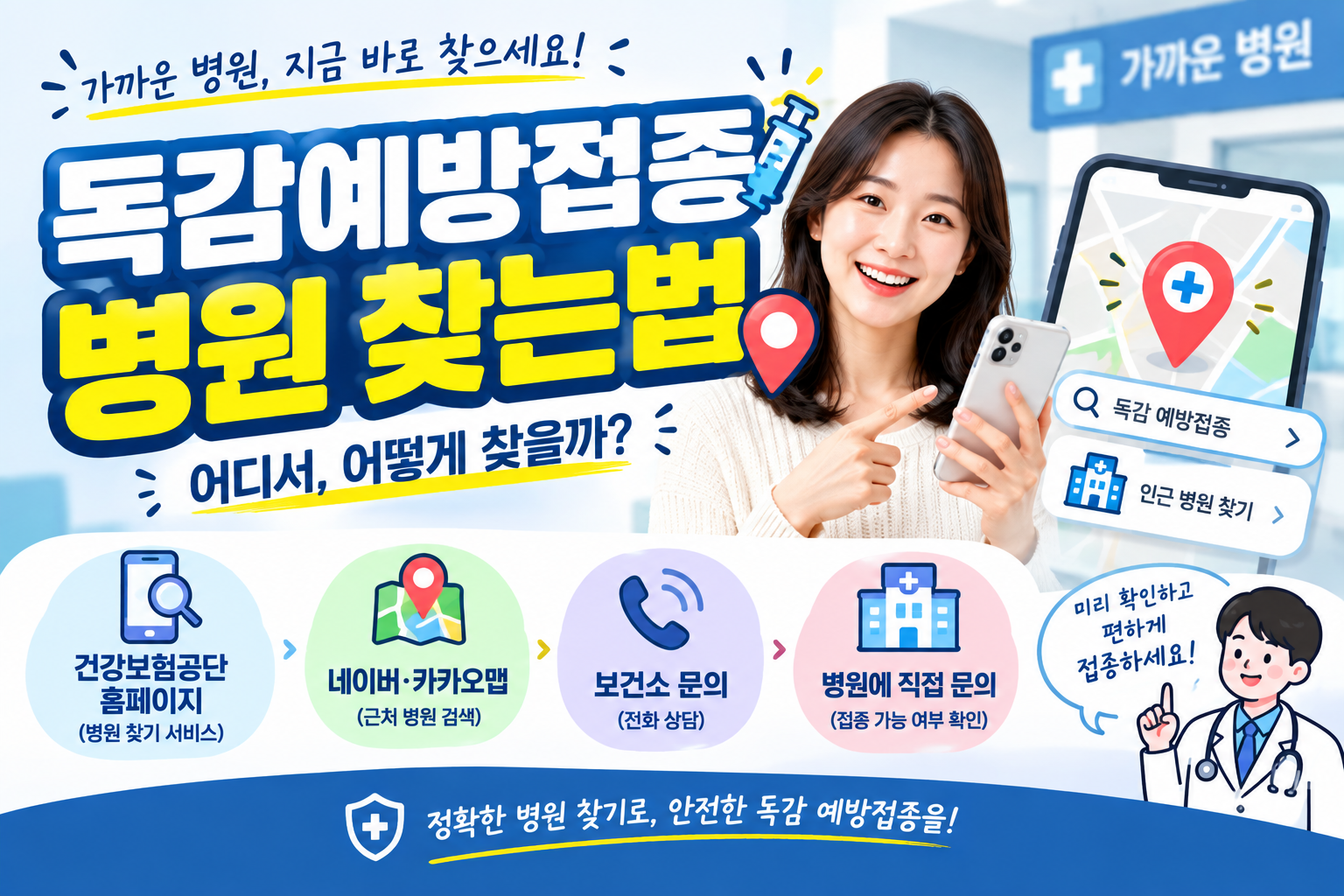 독감예방접종 병원 찾는 법