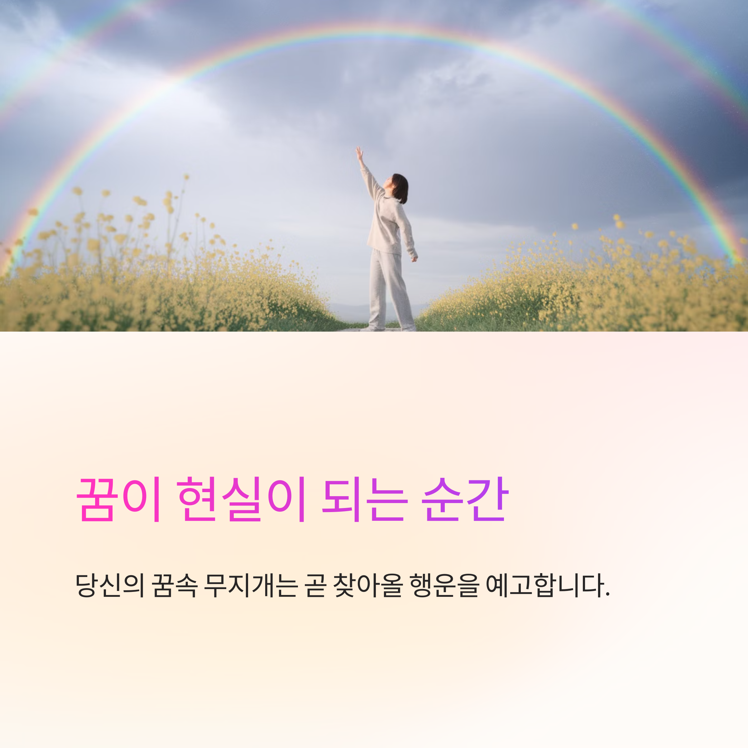 무지개가 하늘에 떠 있는 꿈