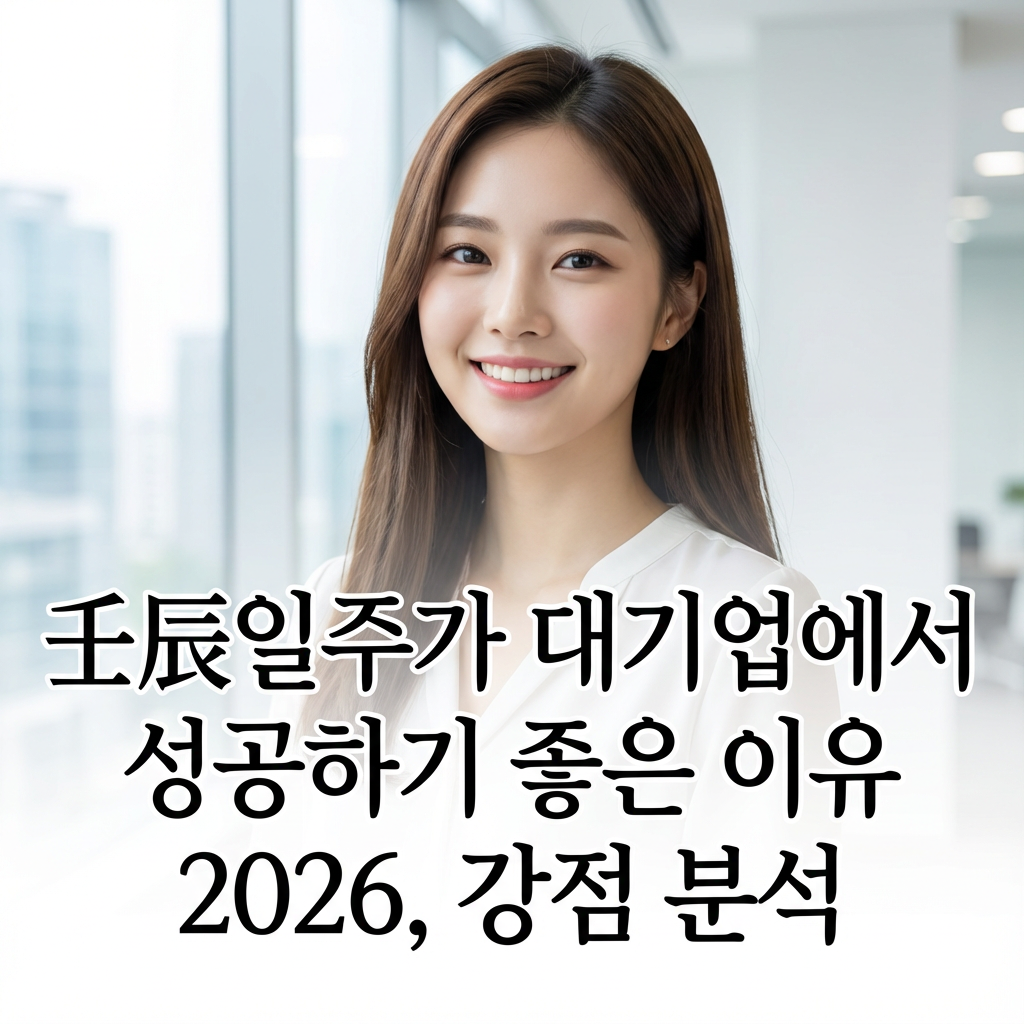 壬辰일주가 대기업에서 성공하기 좋은 이유 2026 ｜ 강점 분석