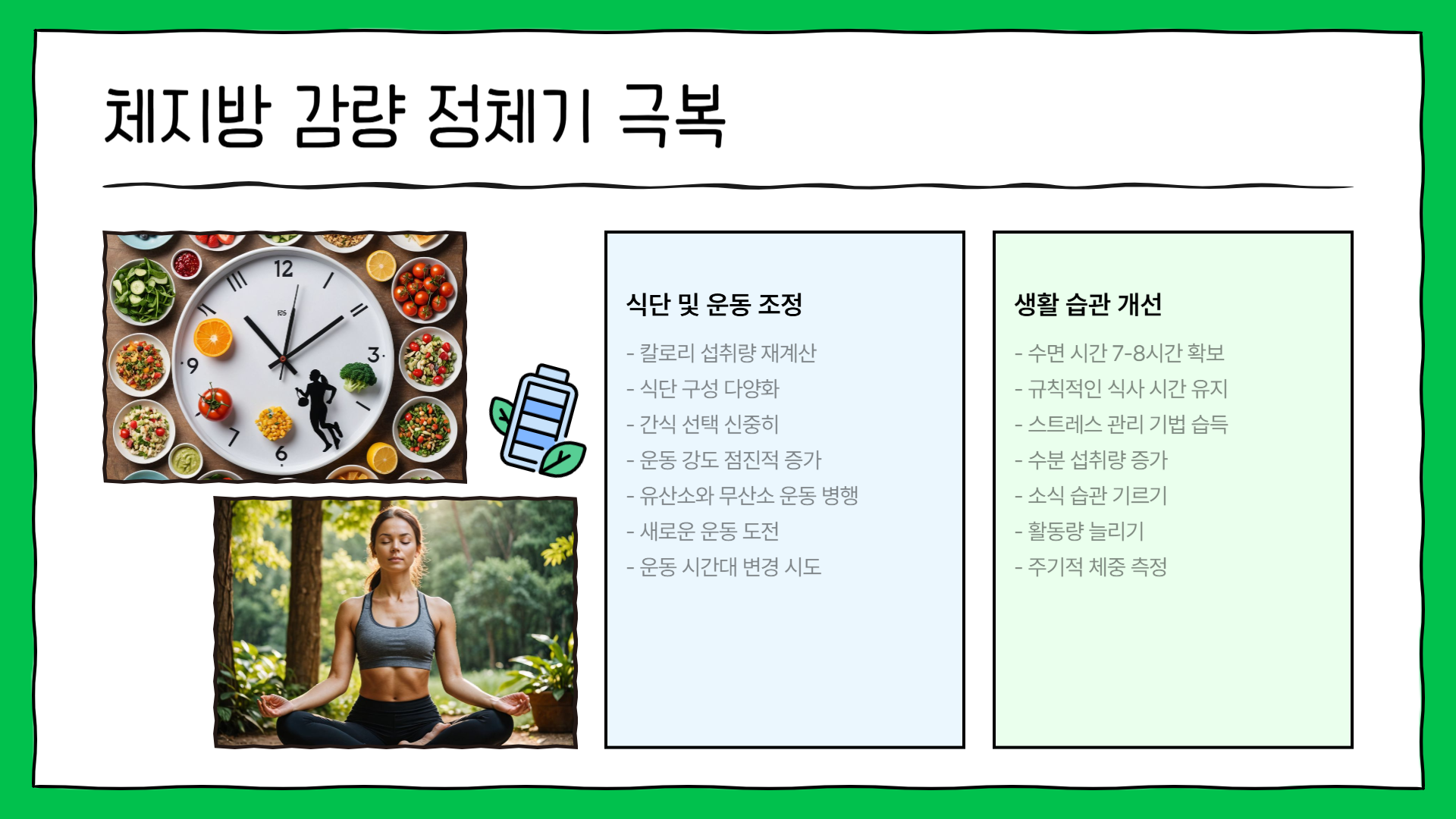 체지방 감량 정체기 극복법