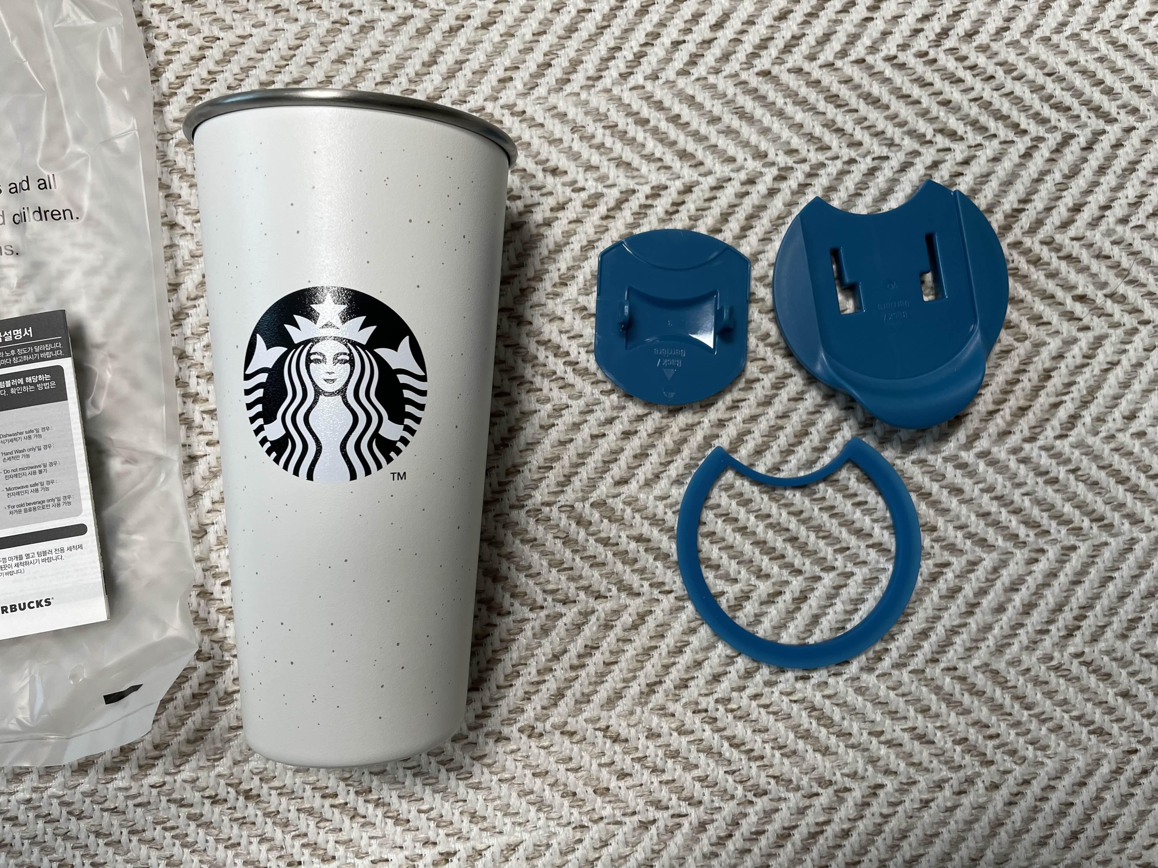 스타벅스 22 SS 샌디 비치 투고 텀블러 슬라이드방식 뚜껑 사진
