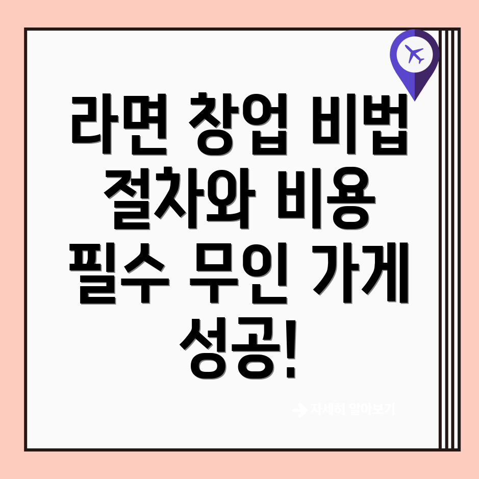 무인 라면 가게 창업