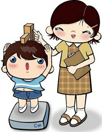 키 측정하는 모습