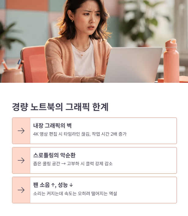 경량 노트북의 그래픽 한계와 원인