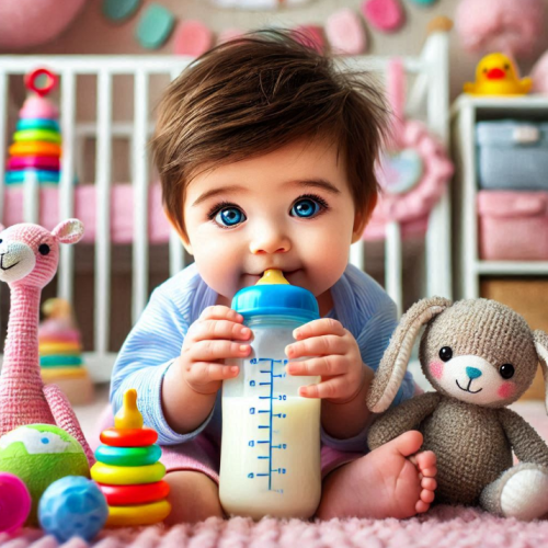 단유후에-분유먹는-아기의-이미지