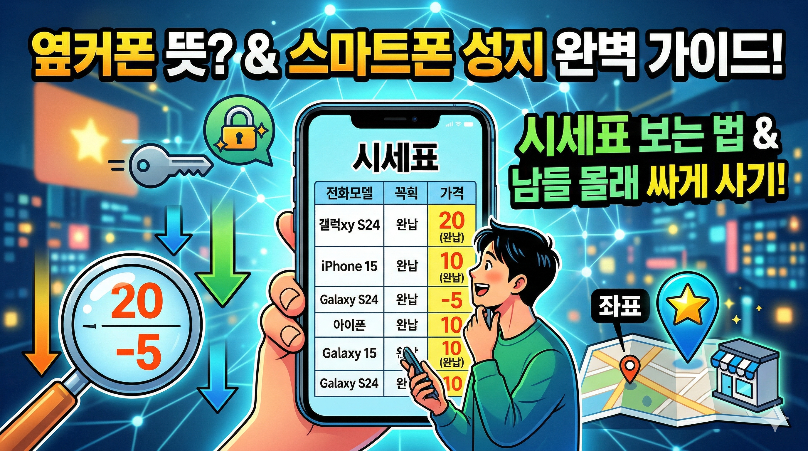 옆커폰 뜻 그리고 휴대폰 성지 시세표 확인하는 법 총정리