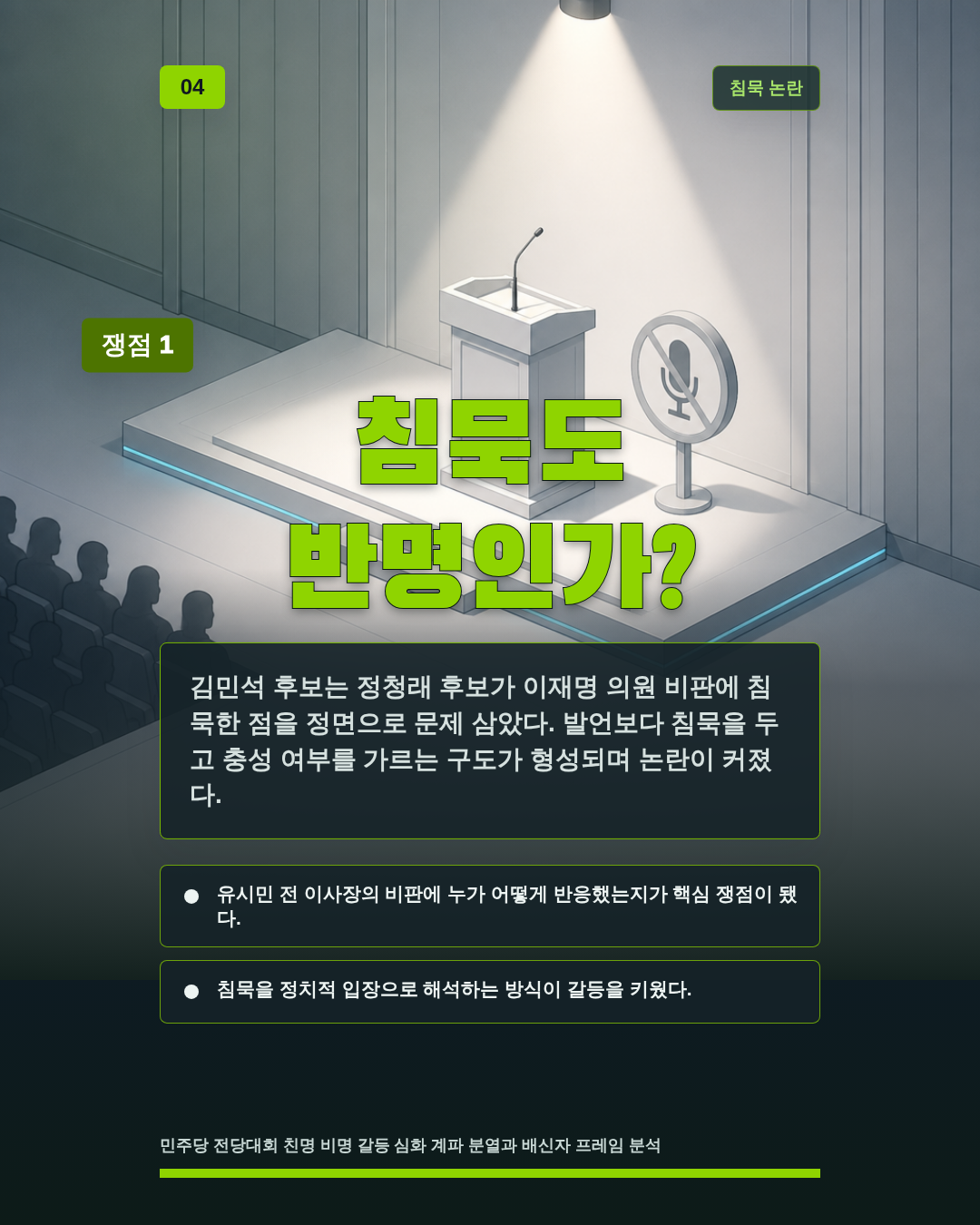 침묵도 반명인가?