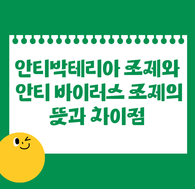 안티박테리아 조제와 안티 바이러스 조제