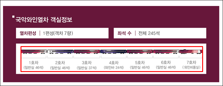 국악와인열차-객실특징