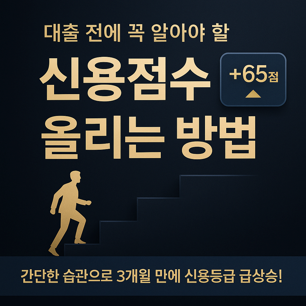 신용점수 올리는 방법 – 대출 전에 꼭 알아야 할 팁