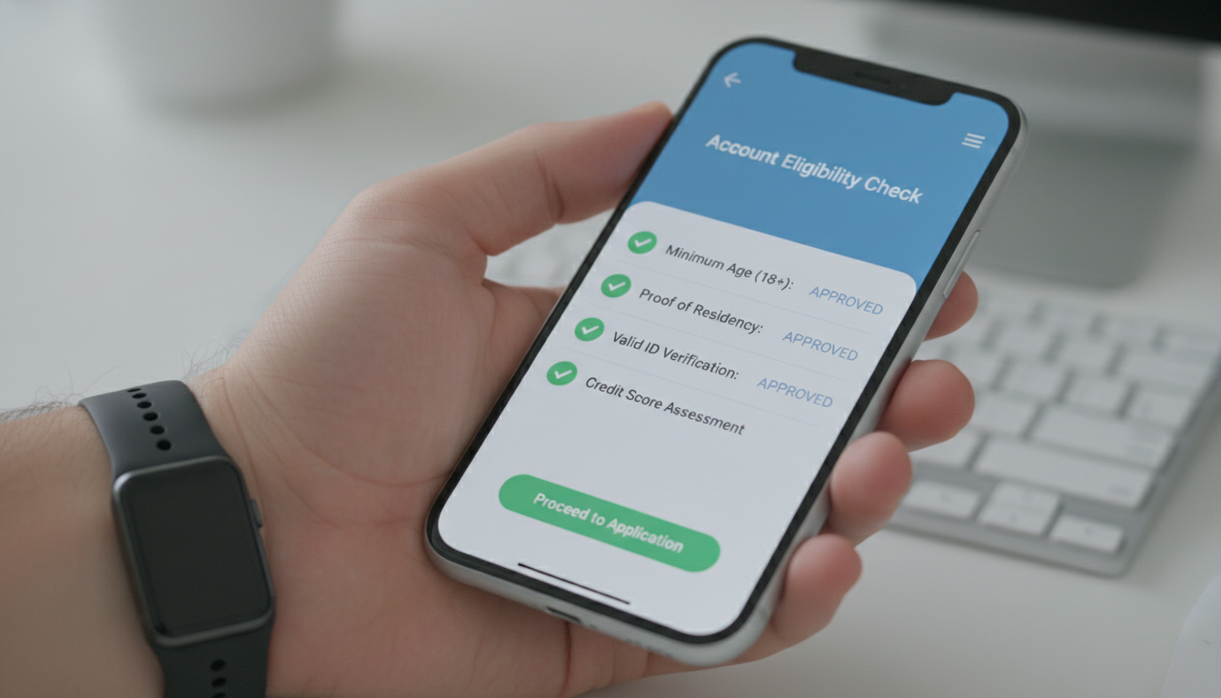 스마트폰 모바일 뱅킹 앱으로 청년미래적금 가입 조건을 확인하고 승인받는 화면