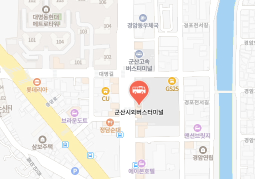 군산시외버스터미널 위치