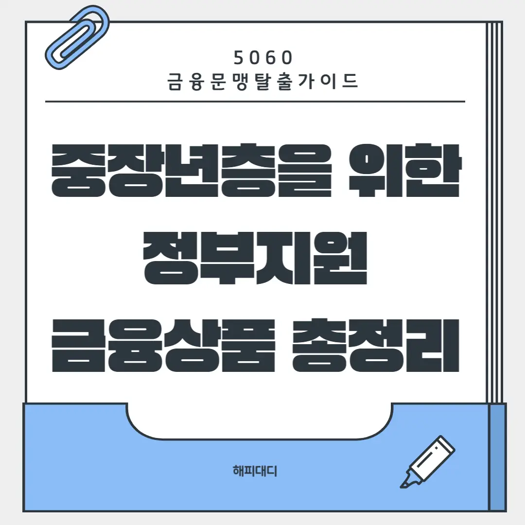 중장년층을 위한 정부지원금융상품
