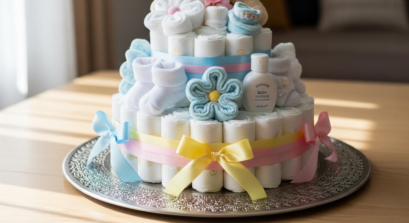 기저귀 케이크 만들기