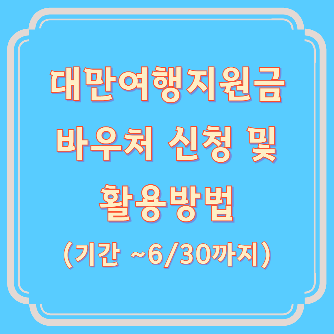 대만 여행지원금
