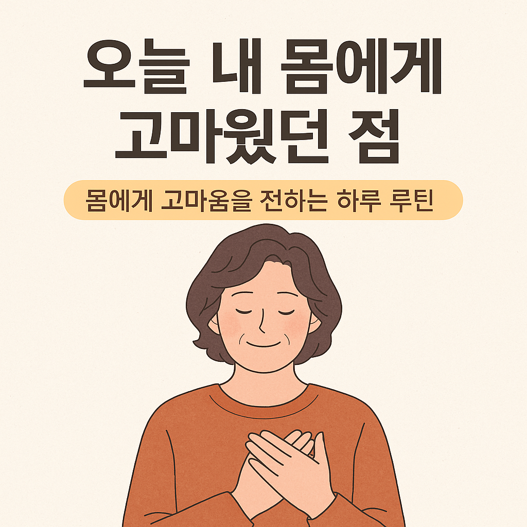 오늘 내 몸에게 고마웠던 점