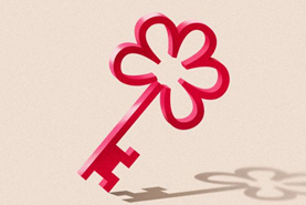 미슐랭 가이드에서 특출난 호텔에 부여하는 미슐랭 키(Michelin Keys) 그림