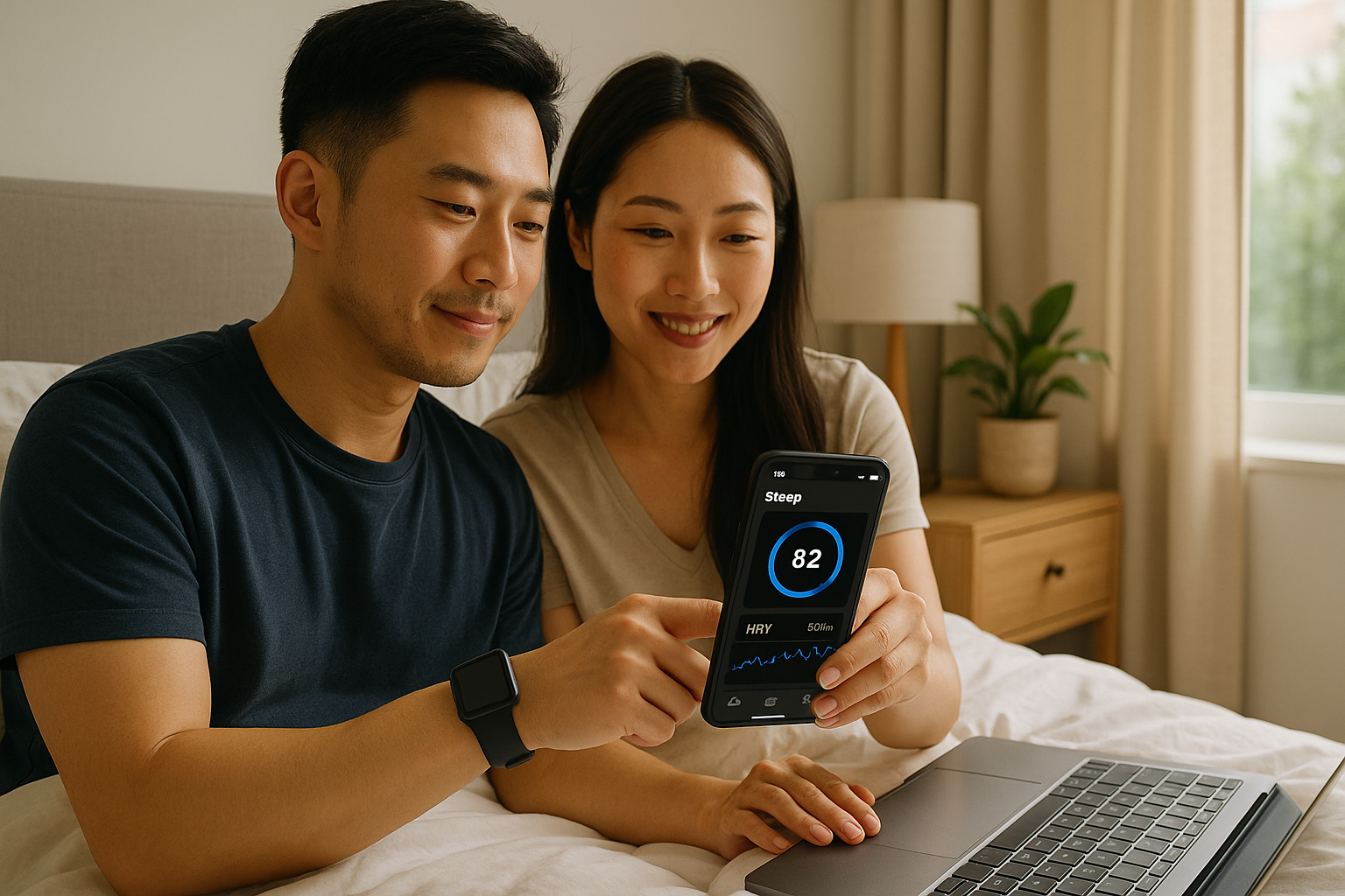 기상 후 수면 데이터 확인