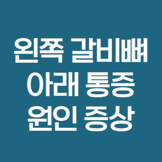 왼쪽 갈비뼈 아래 통증 ❘ 증상 및 원인 치료 방법