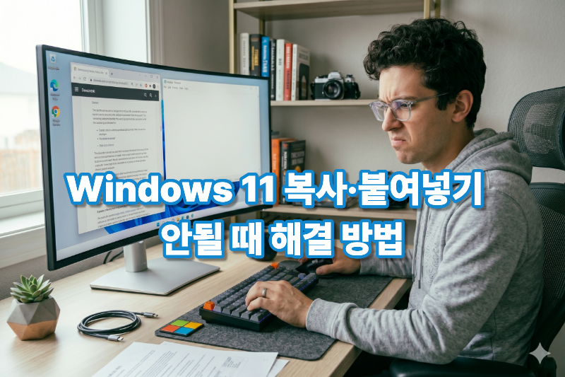 윈도우 클립보드 복사 안됨 오류