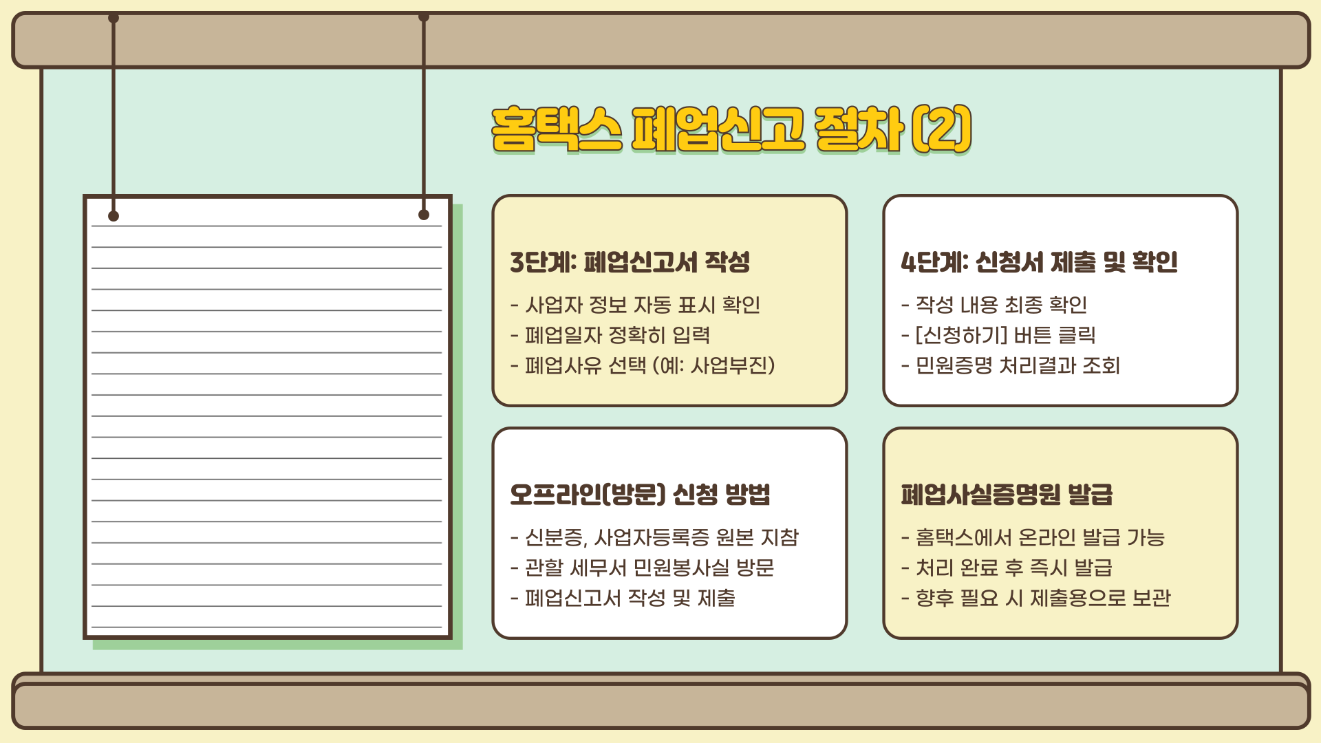 개인사업자폐업신고-신청방법